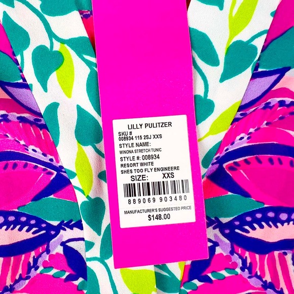 LILLY PULITZER Winona Stretch Tunic Size XXS NWT - Picture 5 of 12